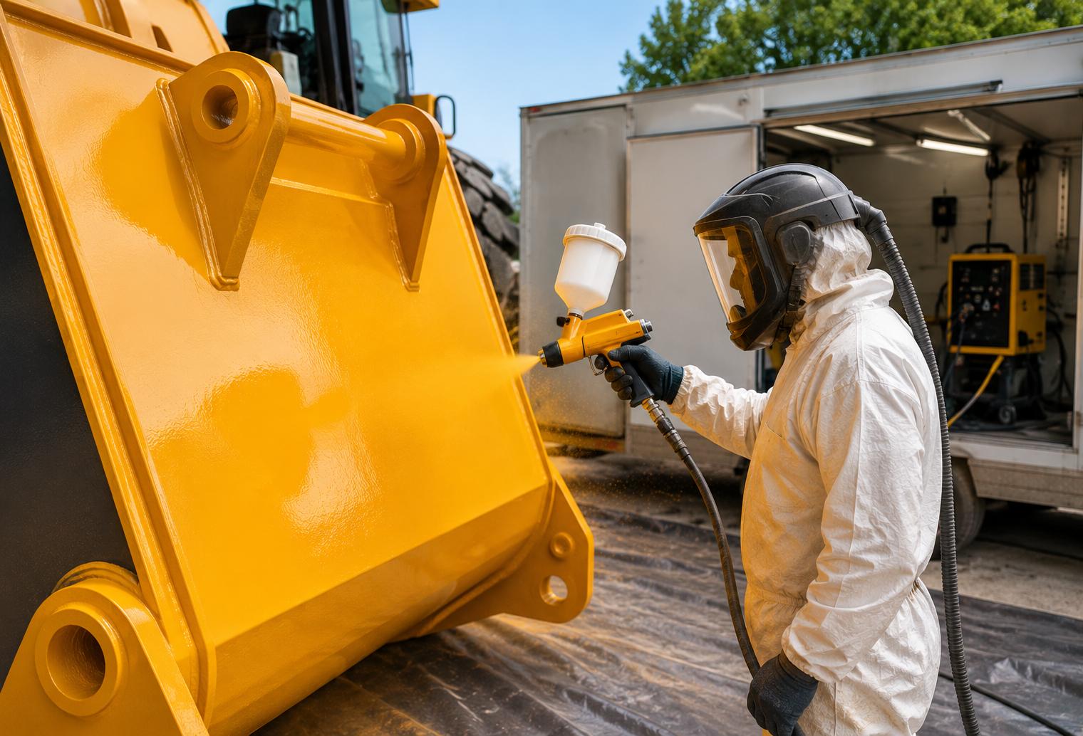 The Benefits of On-Site Electrostatic Painting for Commercial Equipment Refinishing